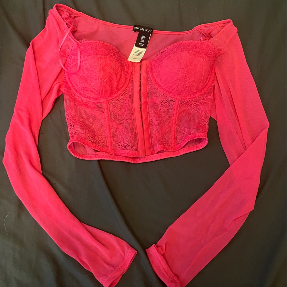 New corset long sleeve top